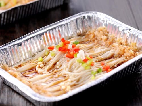 义县锡纸烤金针菇